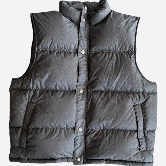 Chrome Hearts Other - Chrome Hearts Black Cross Jacquard Puffer Vest